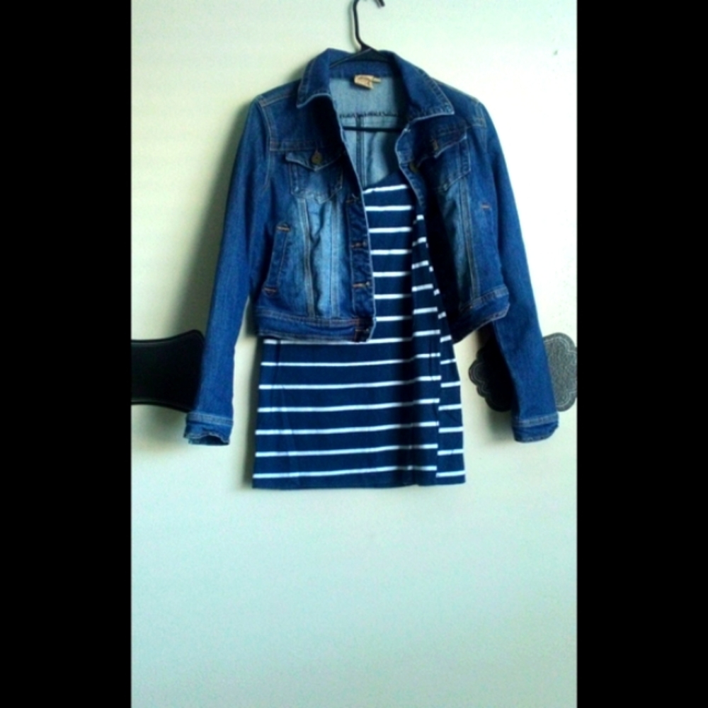 🆕 LISTING!! CHARLOTTE RUSSE SCOOP NECK STRIPED 3/4 BODYCON MINI DRESS - Picture 6 of 8